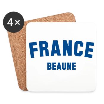 BEAUNE France - Dessous de verre (lot de 4) - blanc - Devant