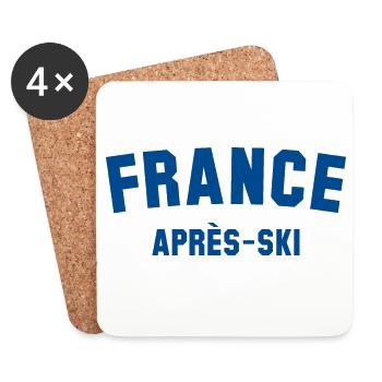 APRES SKI France - Coasters (set of 4) - white - Front