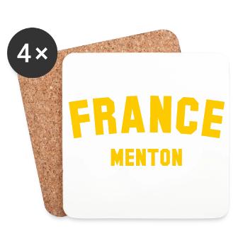 MENTON France Frankreich - Untersetzer (4er-Set) - Weiß - Vorne