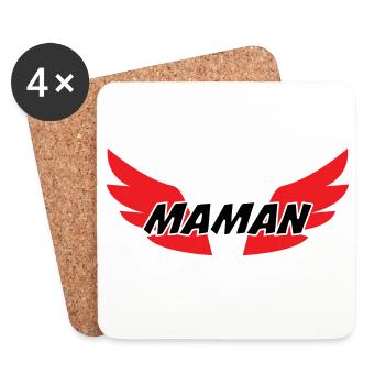 Maman d'Amour - Mother's Day - Coasters (set of 4) - white - Front