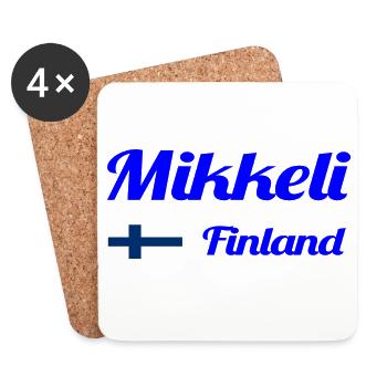 Mikkeli Finlande- Imprimés élégants - Dessous de verre (lot de 4) - blanc - Devant