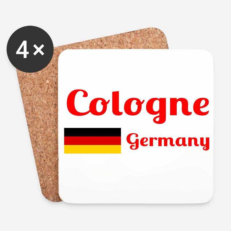 Köln Deutschland - Stylische Drucke - Untersetzer (4er-Set) - Weiß