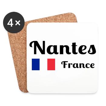 Nantes Frankreich - Stilvolle Drucke - Untersetzer (4er-Set) - Weiß - Vorne