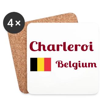 Charleroi Belgium- Stylish prints - Coasters (set of 4) - white - Front