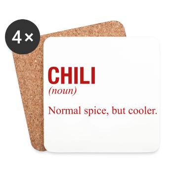 CHILI - Untersetzer (4er-Set) - Weiß - Vorne
