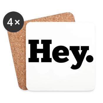 Hey - Coasters (set of 4) - white - Front