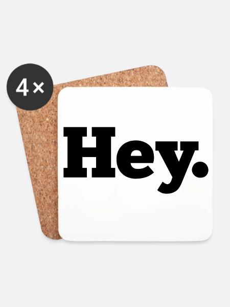 Hey - Coasters (set of 4) - white