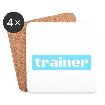 Personal Trainer Fitness Trainer - Coasters (set of 4) - white - Front