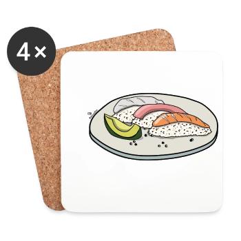 Sushi - Untersetzer (4er-Set) - Weiß - Vorne