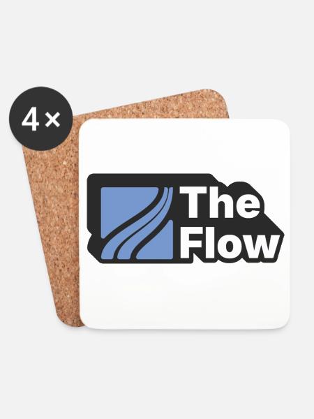 The Flow Pattern Design - Coasters (set of 4) - white