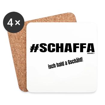 Work remains work - Coasters (set of 4) - white - Front