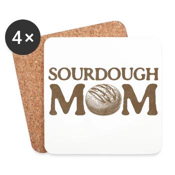 Sourdough Mom Homemade Bread Lover Mother - Coasters (set of 4) - white - Front