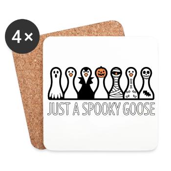 Just A Spooky Goose Halloween Vibes - Coasters (set of 4) - white - Front
