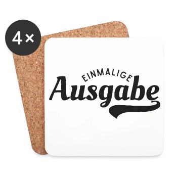 One-time edition, Limited Edition, Birthday gift - Coasters (set of 4) - white - Front