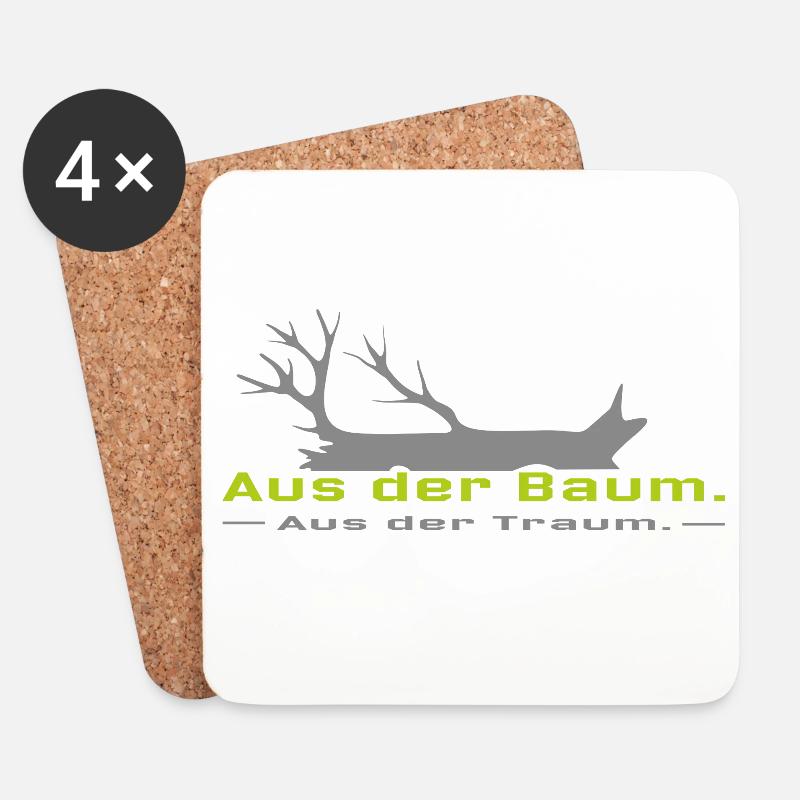 aus_der_Baum - Untersetzer (4er-Set) - Weiß