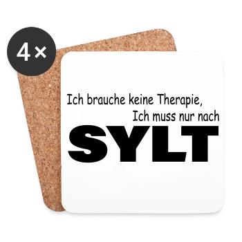 Therapie SYLT - Untersetzer (4er-Set) - Weiß - Vorne