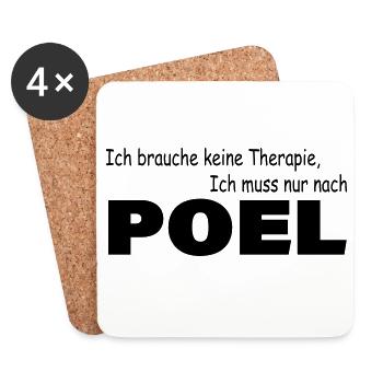 Thérapie POEL - Dessous de verre (lot de 4) - blanc - Devant