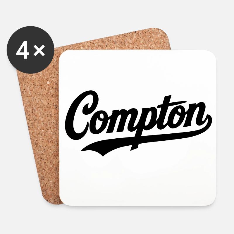 Compton Shirt Retro Vintage Old school Rap hip hop - Untersetzer (4er-Set) - Weiß