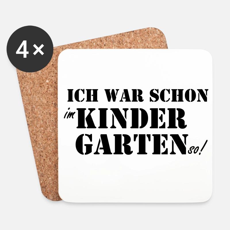 School Beginner Kindergarten - Coasters (set of 4) - white