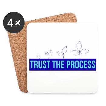Trust the process plantlets - Coasters (set of 4) - white - Front