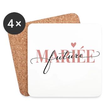 Bride-to-be design fun for bachelorette party - Coasters (set of 4) - white - Front