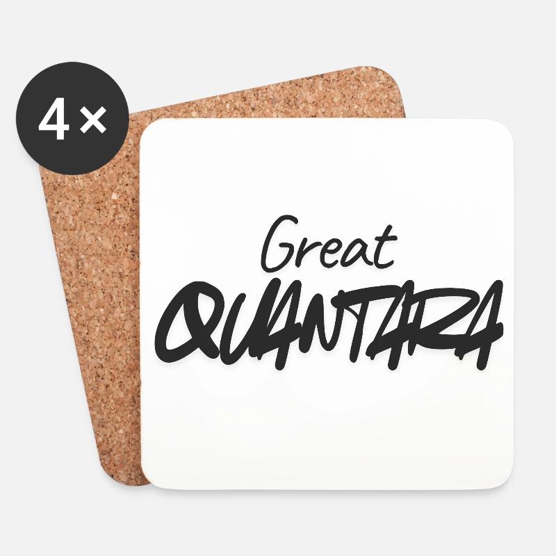 Great Quantity Graffiti Script - Untersetzer (4er-Set) - Weiß