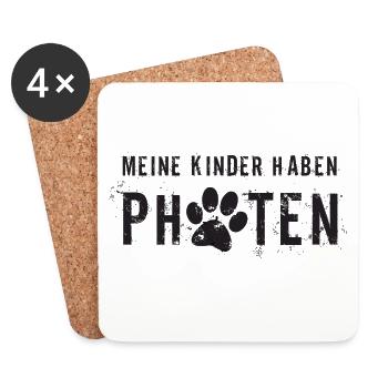 Mein Kind hat Pfoten - Untersetzer (4er-Set) - Weiß - Vorne