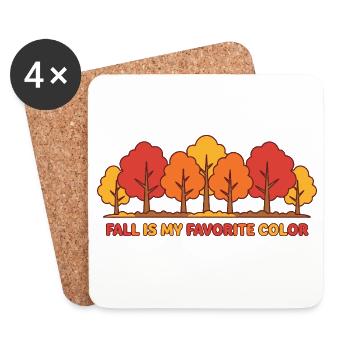 Der Herbst ist meine Lieblingsfarbe Herbstliebhabe - Untersetzer (4er-Set) - Weiß - Vorne