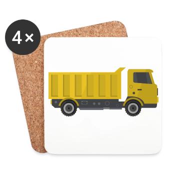 Lkw - Untersetzer (4er-Set) - Weiß - Vorne