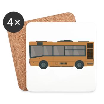 City bus - Coasters (set of 4) - white - Front