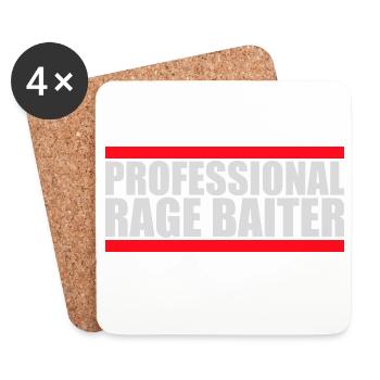 Professional Rage Baiter Troll Aufmerksamkeit Spaß - Untersetzer (4er-Set) - Weiß - Vorne
