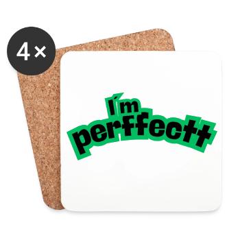 Perfect green - Coasters (set of 4) - white - Front