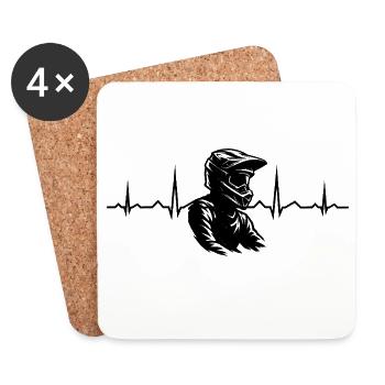 Cool motocross inspiration - Coasters (set of 4) - white - Front