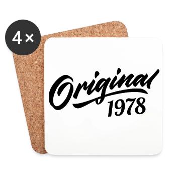 Vintage 1978 Jubiläum 1978 Original 1978 - Untersetzer (4er-Set) - Weiß - Vorne