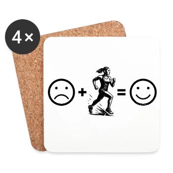 J’adore utiliser des motifs cool pour les courses - Dessous de verre (lot de 4) - blanc - Devant