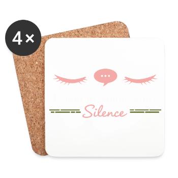 Anime introvert Weeb couch potato - Coasters (set of 4) - white - Front