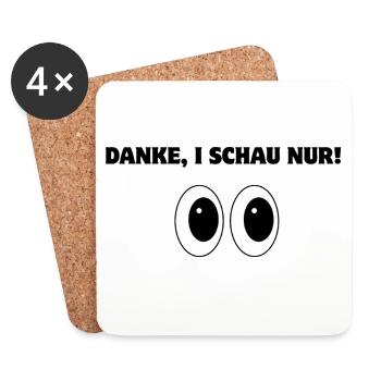 Merci, je regarde juste ! - Dessous de verre (lot de 4) - blanc - Devant