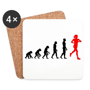 EVOLUTION RUNNERIN PUISSANCE ! AJUSTEMENT DE COUREUR DE JOGGING - Dessous de verre (lot de 4) - blanc - Devant