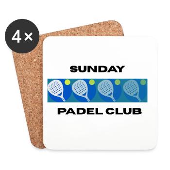 Sunday Padel Club - Coasters (set of 4) - white - Front