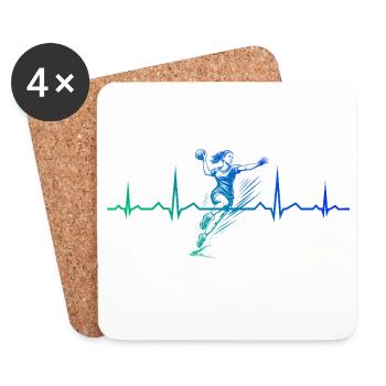 Handball Vibes for Handball for Women - Coasters (set of 4) - white - Front