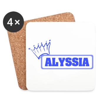 Geschenk für Alyssia - Untersetzer (4er-Set) - Weiß - Vorne