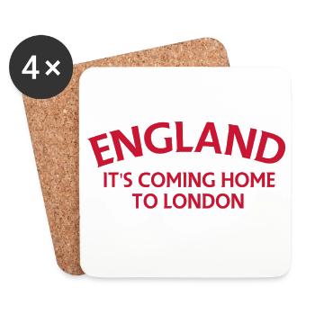 England Coming Home to London - Coasters (set of 4) - white - Front