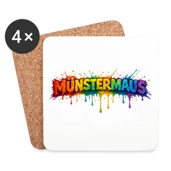 MünsterMaus Colour Splash - Coasters (set of 4) - white - Front