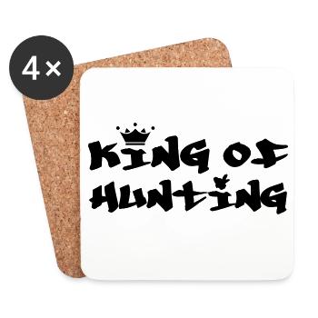 The King of Hunters - Hunting - Coasters (set of 4) - white - Front