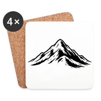 Mountains icon Hill - Coasters (set of 4) - white - Front