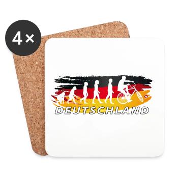 Cycling, Cycleball, Indoor Cycling, Evolution, DE - Coasters (set of 4) - white - Front
