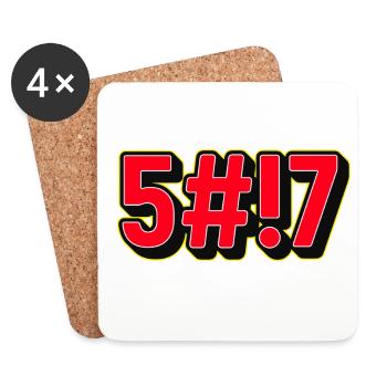 Shit 3D - Coasters (set of 4) - white - Front