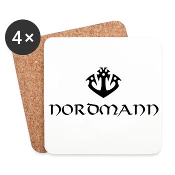 Anchor Tribal Norseman Viking - Coasters (set of 4) - white - Front
