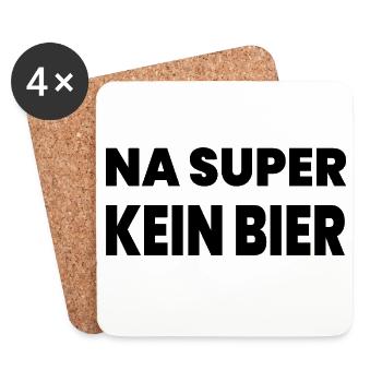 Bier - Untersetzer (4er-Set) - Weiß - Vorne