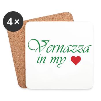 Vernazza in My Heart - Coasters (set of 4) - white - Front